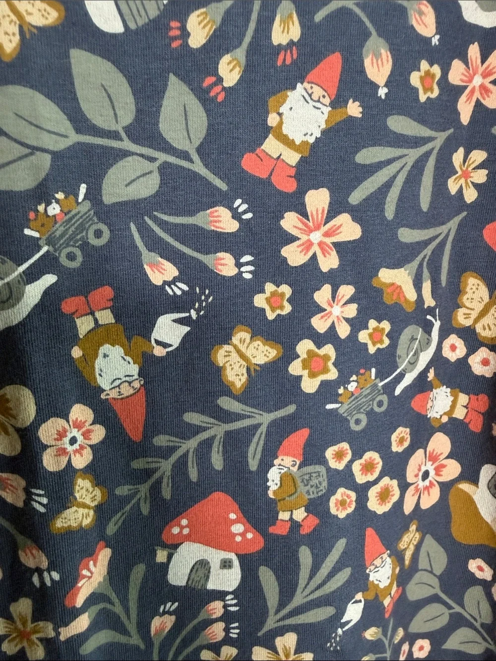 Duluth Trading Co Navy Floral & Mushroom Print Tank Top - Picture 3 of 4